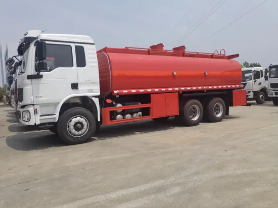 Shacman 6X4 유로 5 레드 20cbm 대용량 오일 탱크 연료 탱커 트럭