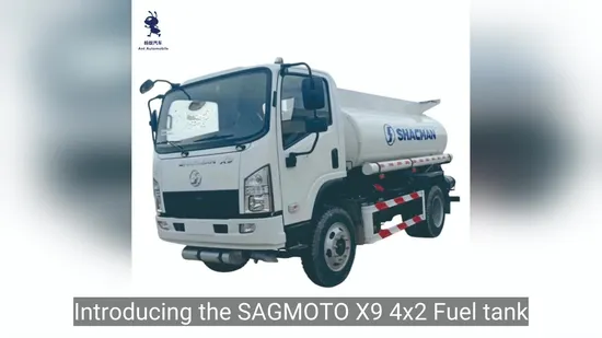 커민스 엔진 연료 탱커가 장착된 Sagmoto X9 4X2 연료 탱크 트럭
