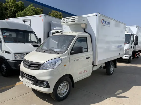 파나마 세일 가솔린 타입 미니 냉동 트럭 1톤 소형 냉장 박스 트럭 육류 및 생선 운송용