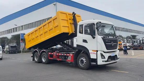 중국 브랜드 동풍 후크 리프트 카비지 트럭 12cbm 12000리터